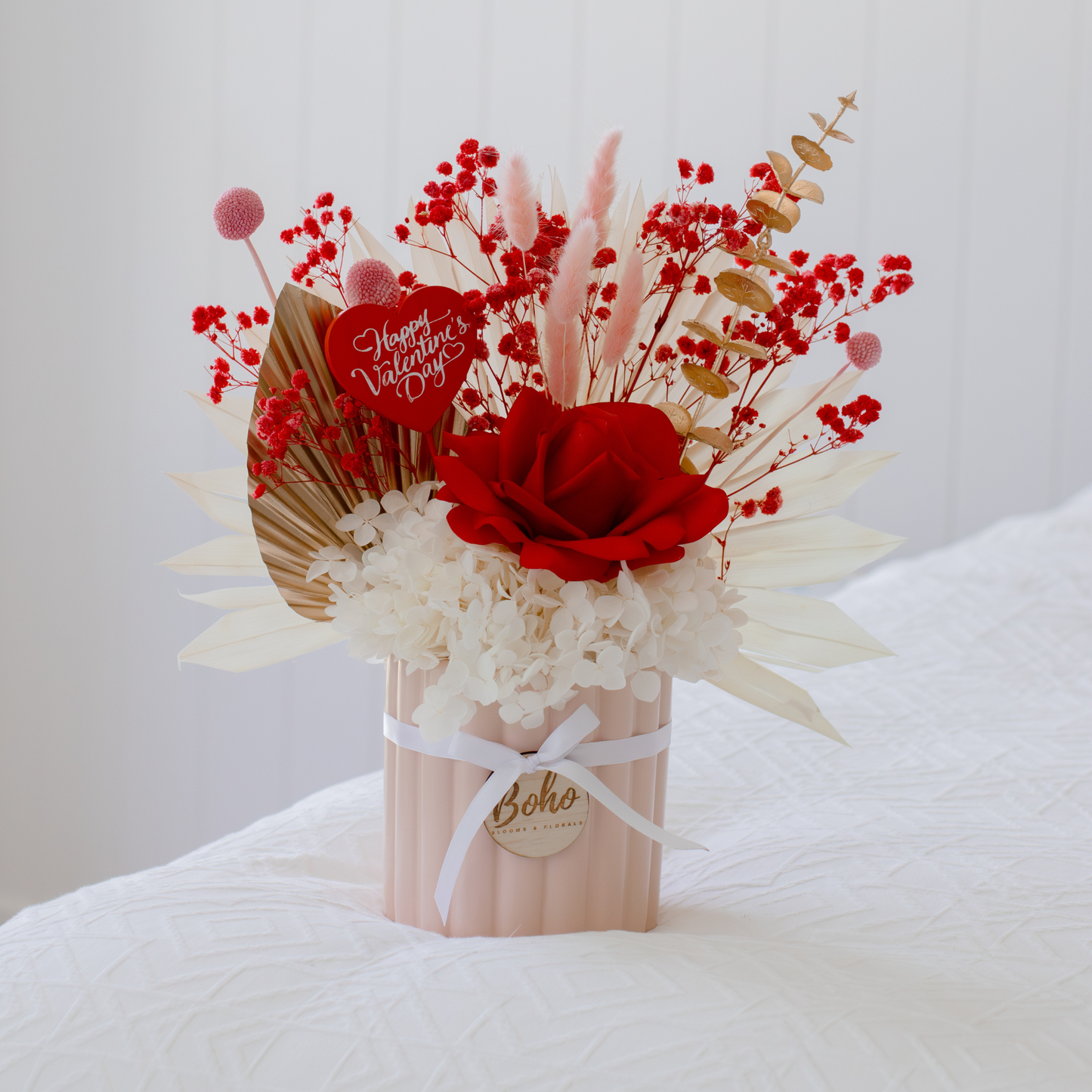 Valentine's Day Dried Flower Arrangement