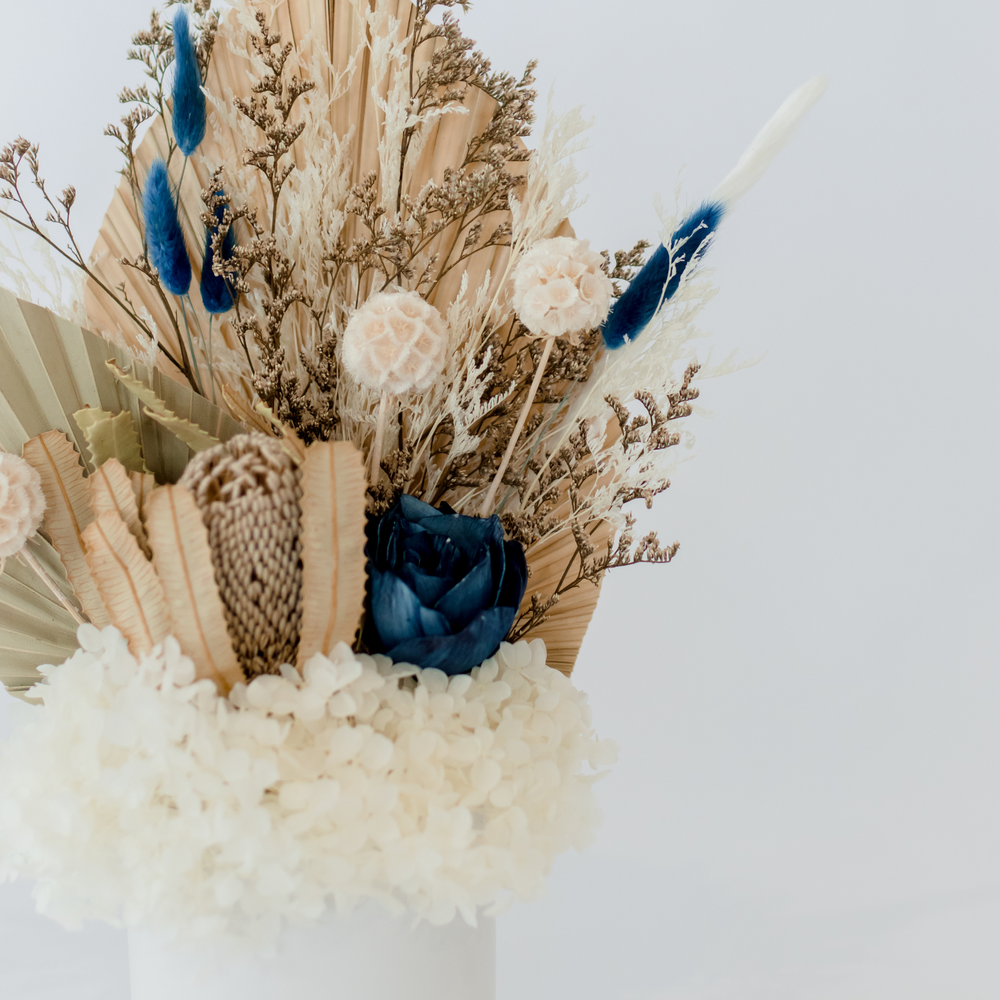 Boho Blooms Natural Navy Dried Flowers Hervey Bay