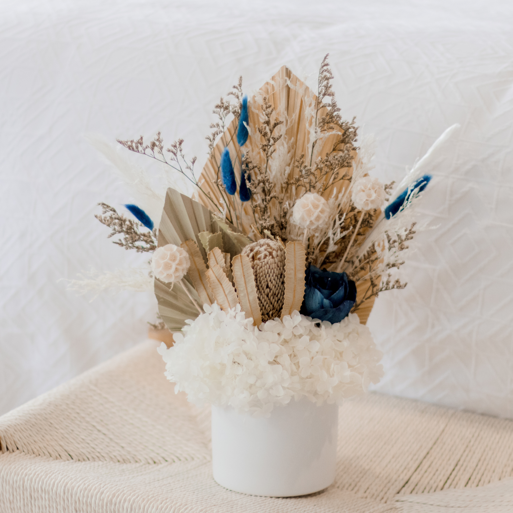 Boho Blooms Natural Navy Dried Flowers Hervey Bay