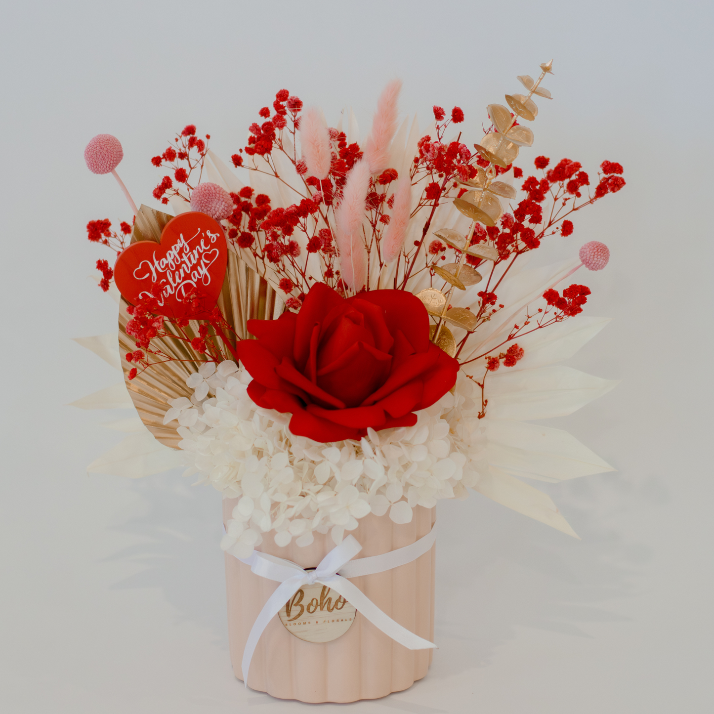 Valentine's Day Dried Flower Arrangement