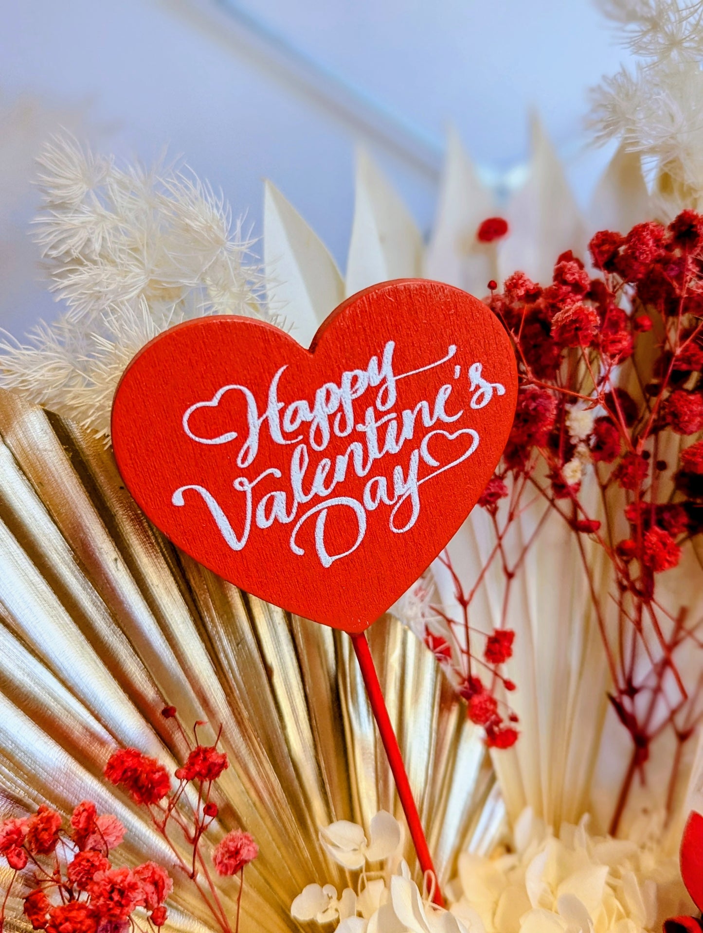 Valentine's Day Dried Flower Arrangement