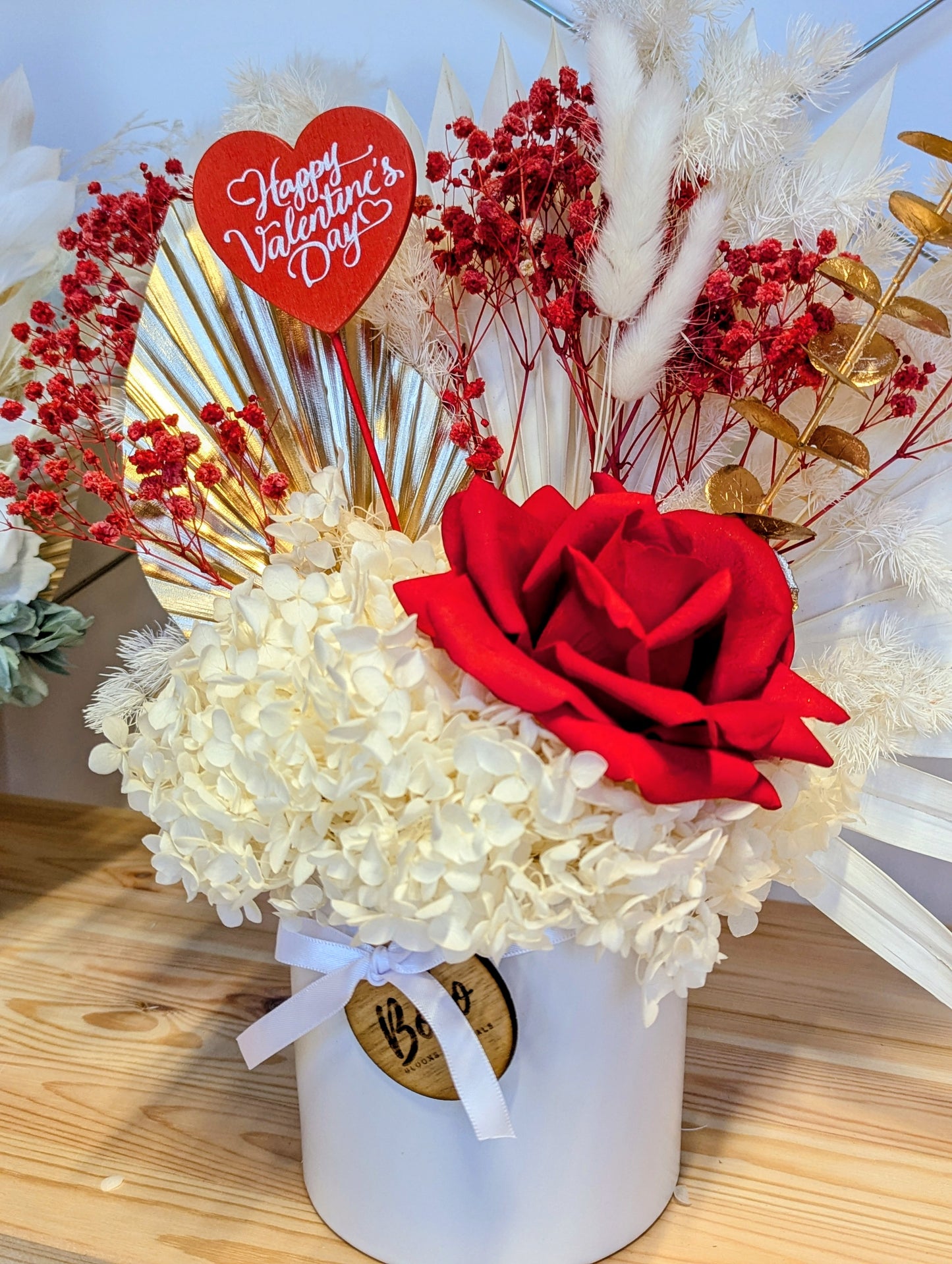 Valentine's Day Dried Flower Arrangement